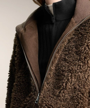 Текстурированная куртка из искусственного меха- Заказать в России