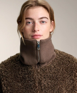 Текстурированная куртка из искусственного меха- Заказать в России