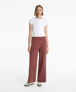 Брюки прямого кроя из мягкого трикотажа- Заказать в России