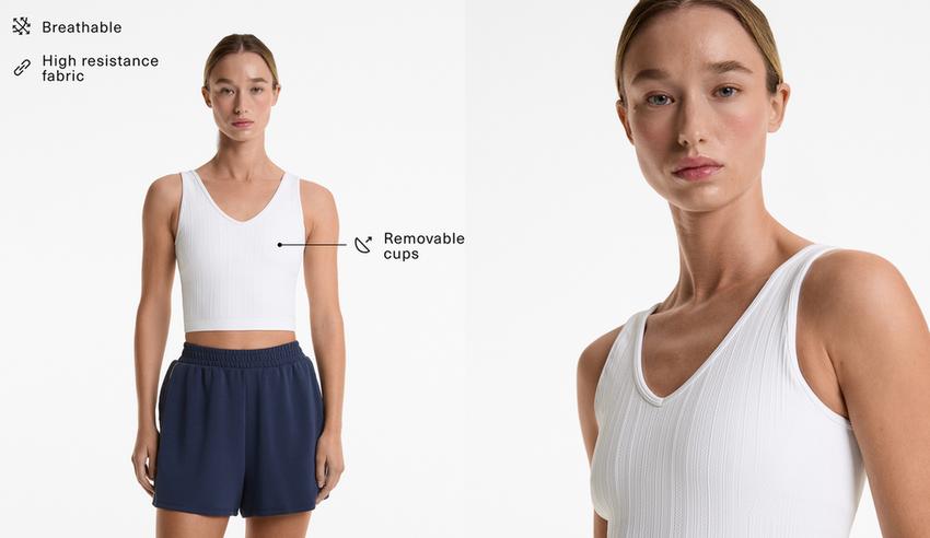 Майка с плетеным рубчиком