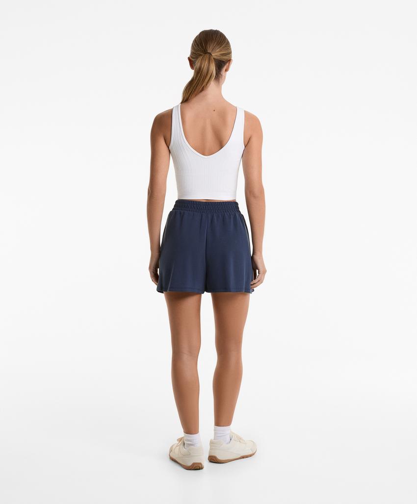 Майка с плетеным рубчиком