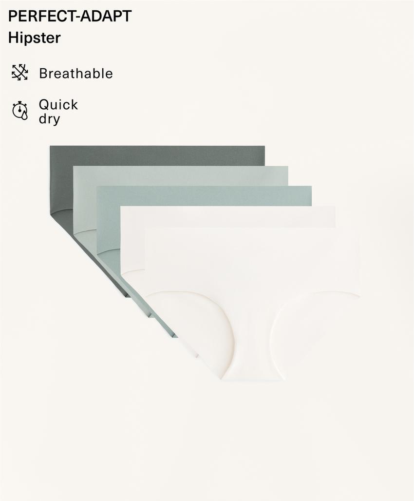 5 невидимых трусиков-бикини из полиамидно-вискозного трикотажа