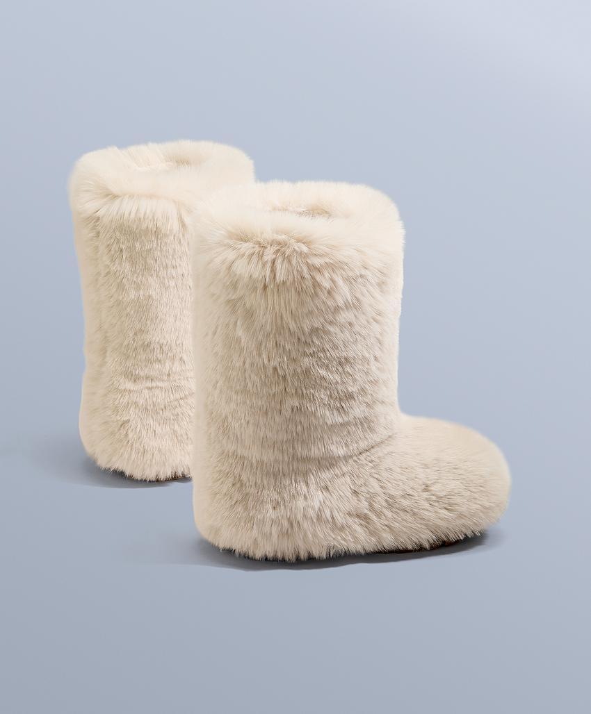 Технические ботинки с эффектом искусственного меха