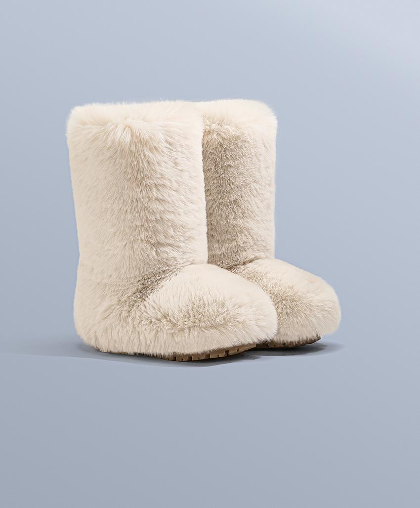 Технические ботинки с эффектом искусственного меха