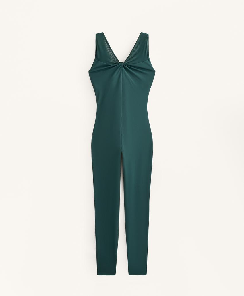 Комбинезон с длинными рукавами и сетчатыми вставками comfortlux