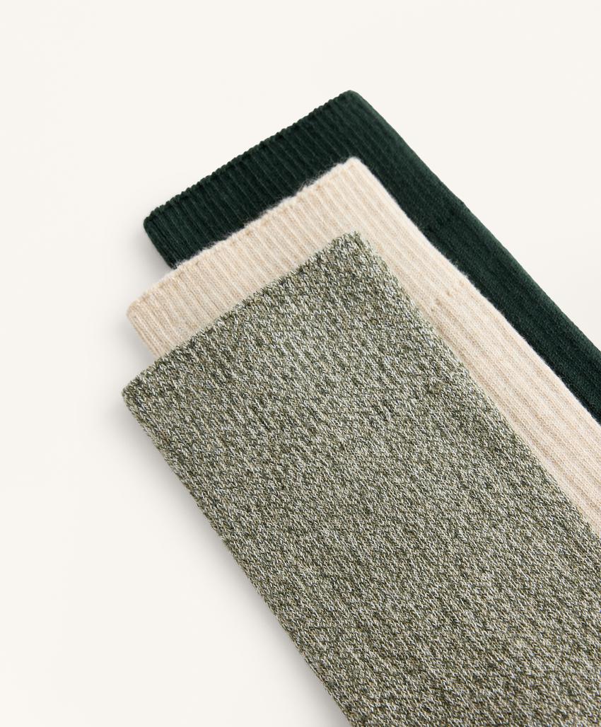 3 пары классических носков из смесового хлопка