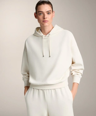 Толстовка «бокси» с капюшоном из модала с начесом- Заказать в России