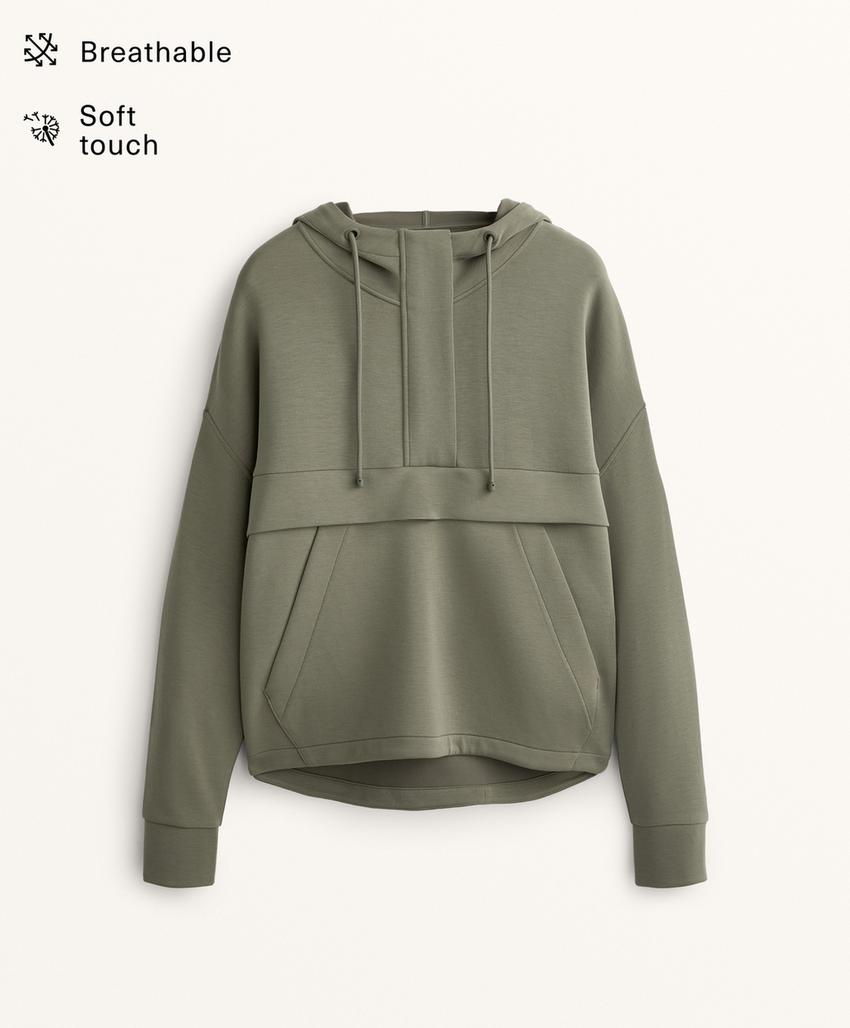 Толстовка на молнии из мягкого модала