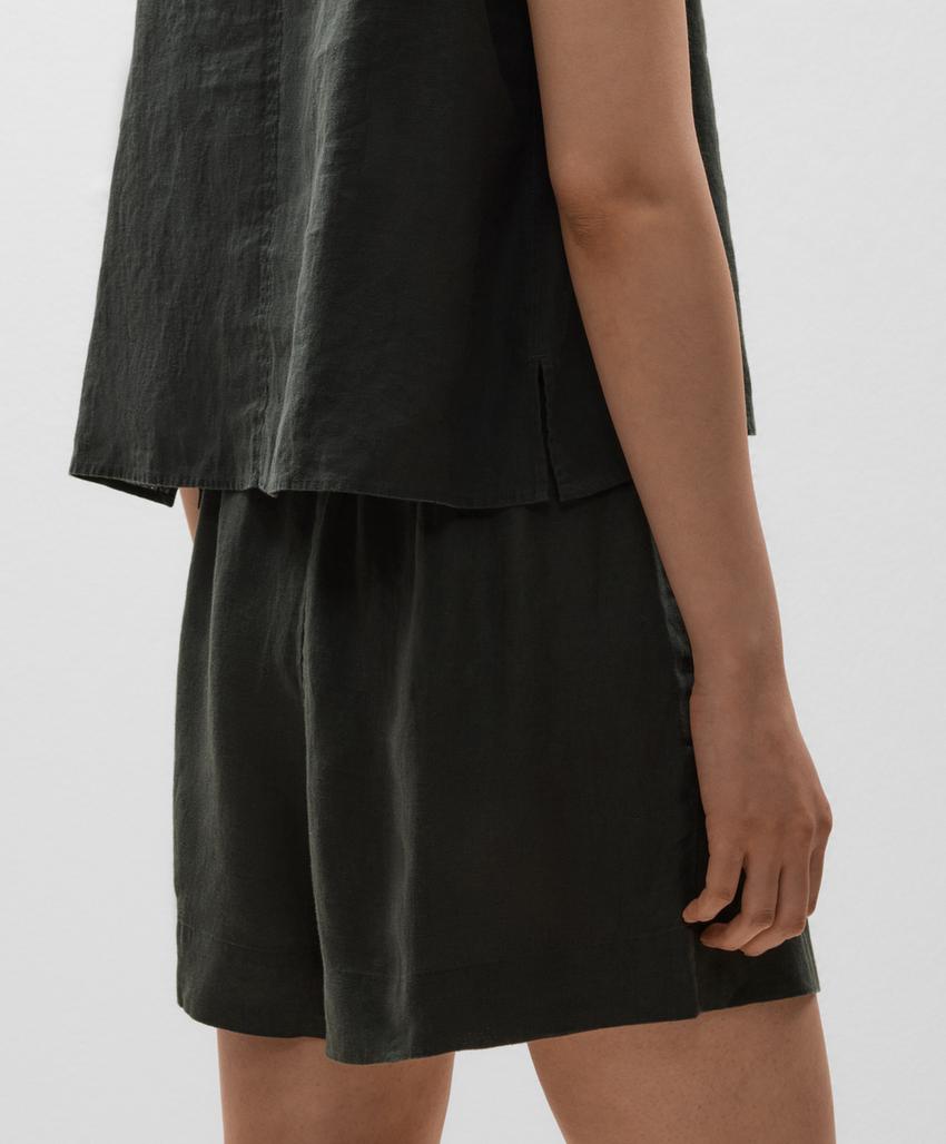 Top с V-образным вырезом, 100% лен