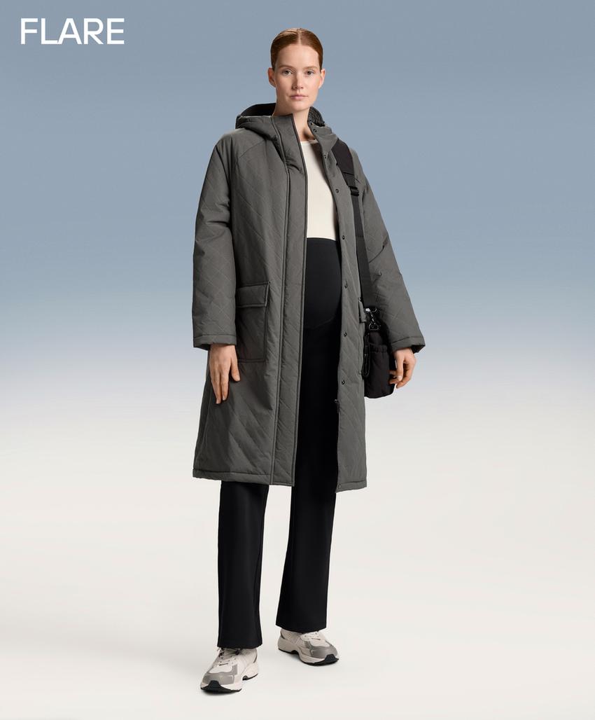 Расклешенные теплые брюки для беременных