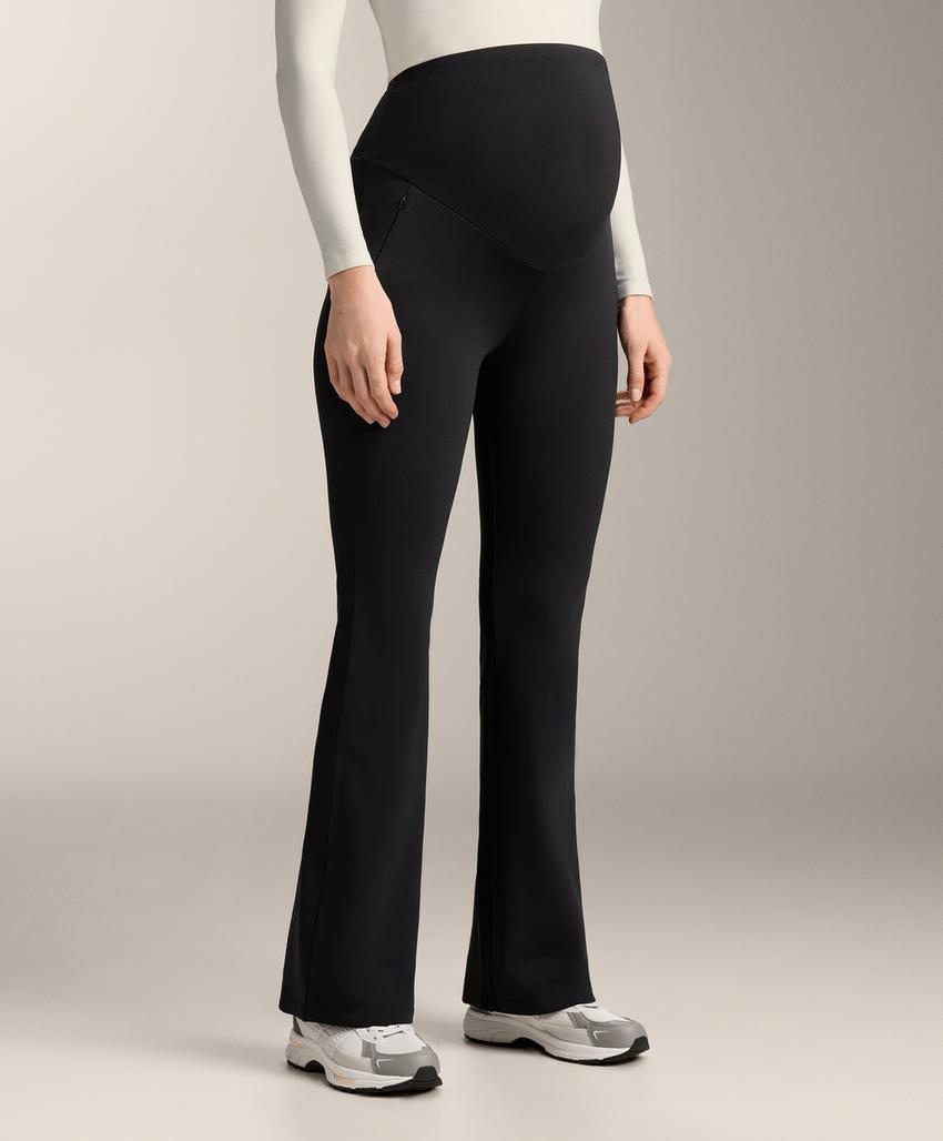 Расклешенные теплые брюки для беременных