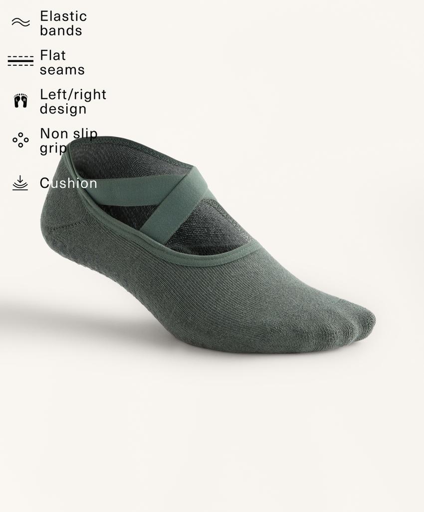 2 пары носков из смесового хлопка с лентами для йоги и пилатеса