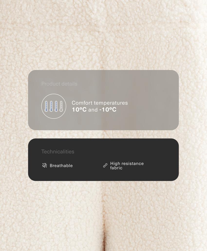 Lightweight faux-shearling jogging trousers