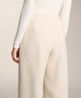 LIGHTWEIGHT FAUX-SHEARLING JOGGING TROUSERS- Заказать в России