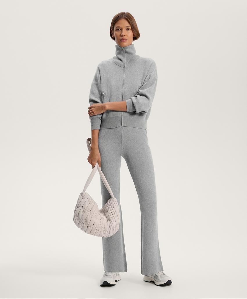 Вязаные брюки клеш