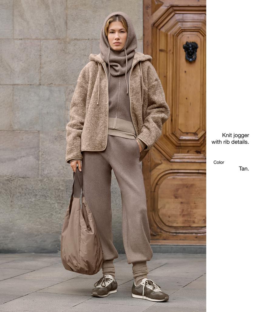 Вязаные брюки-джоггеры