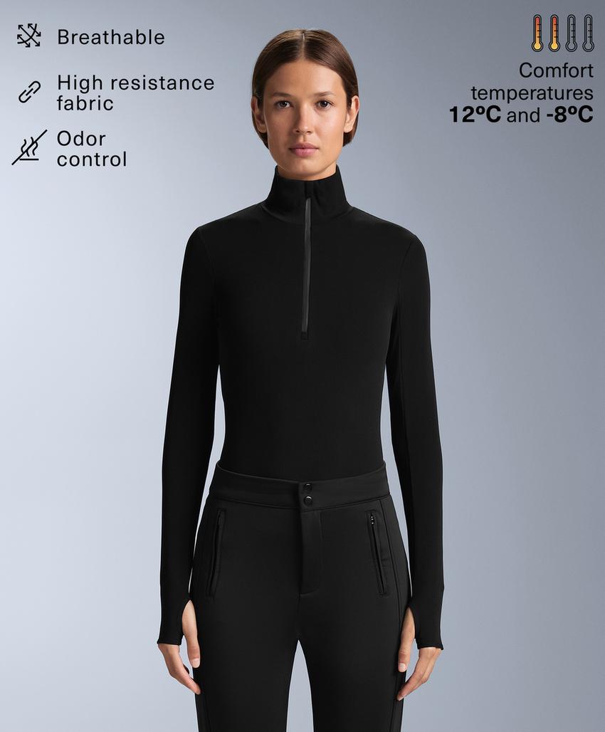 Термофутболка Base Layer с молнией до середины груди