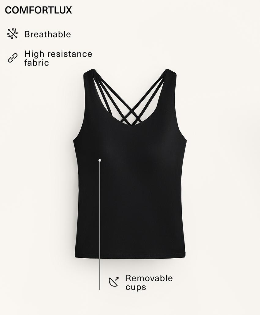 Длинный Tank top Comfortlux с несколькими бретелями и чашками