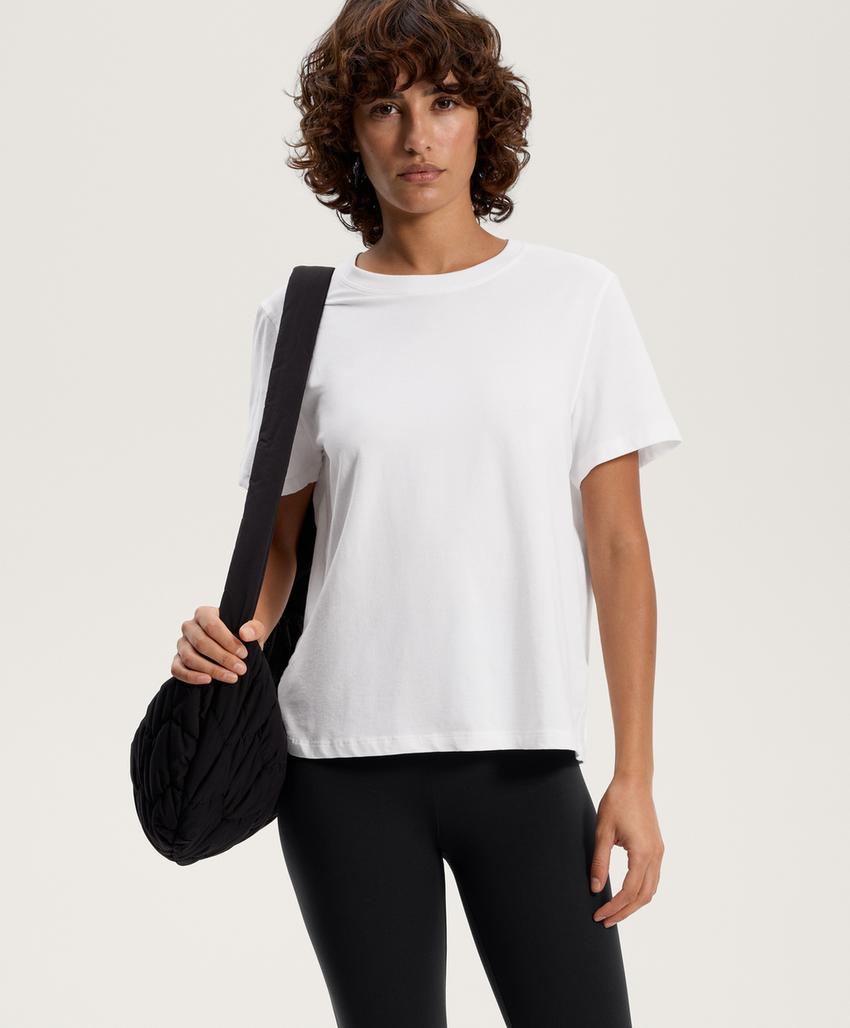 Футболка из смесового хлопка с короткими рукавами