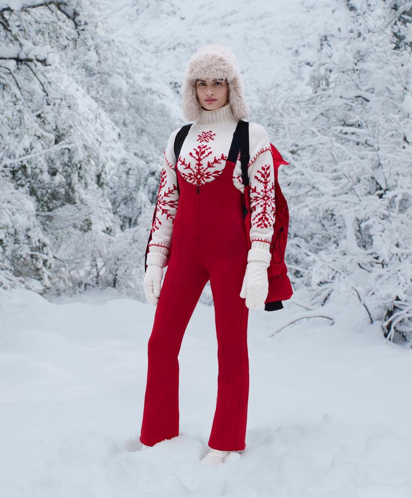 Вязаный свитер с вышивкой «Снежинка»