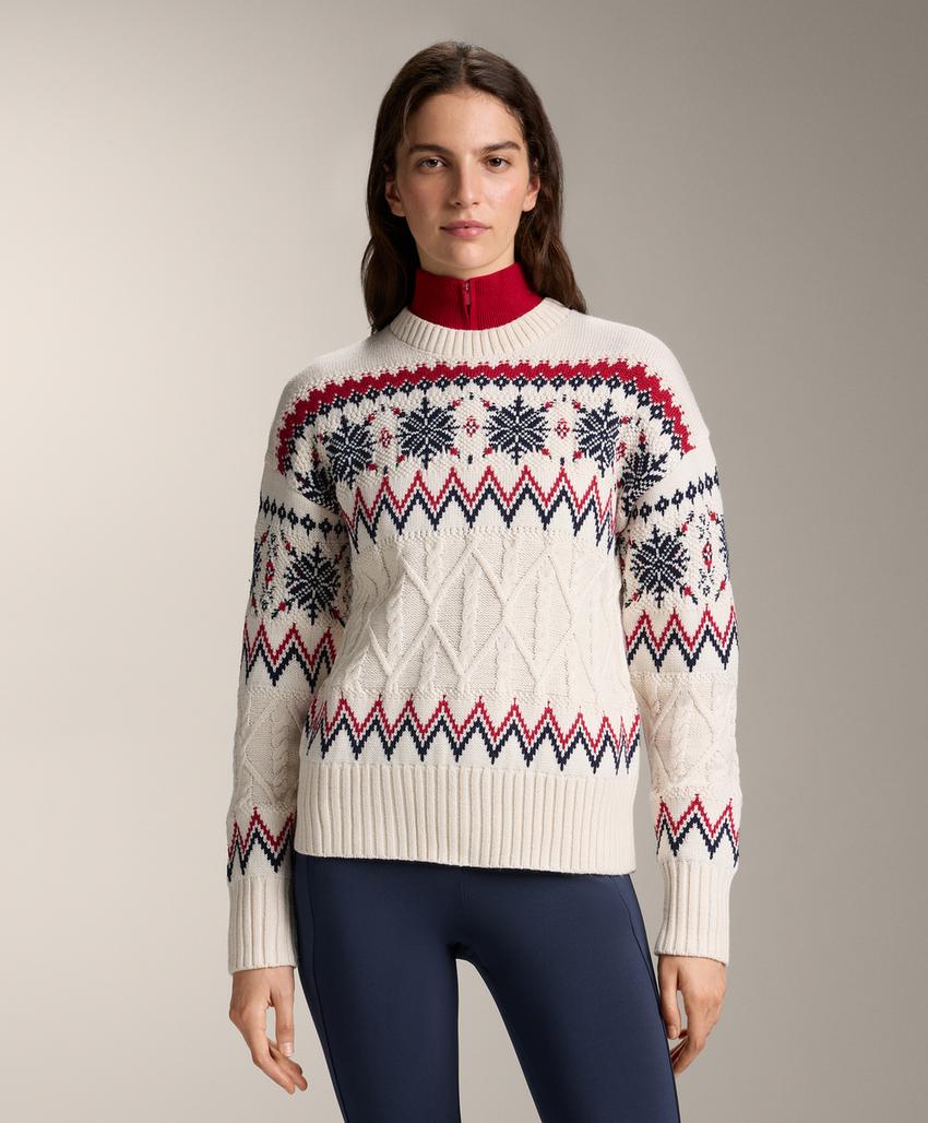 Вязаный свитер Jacquard «Снежинки»