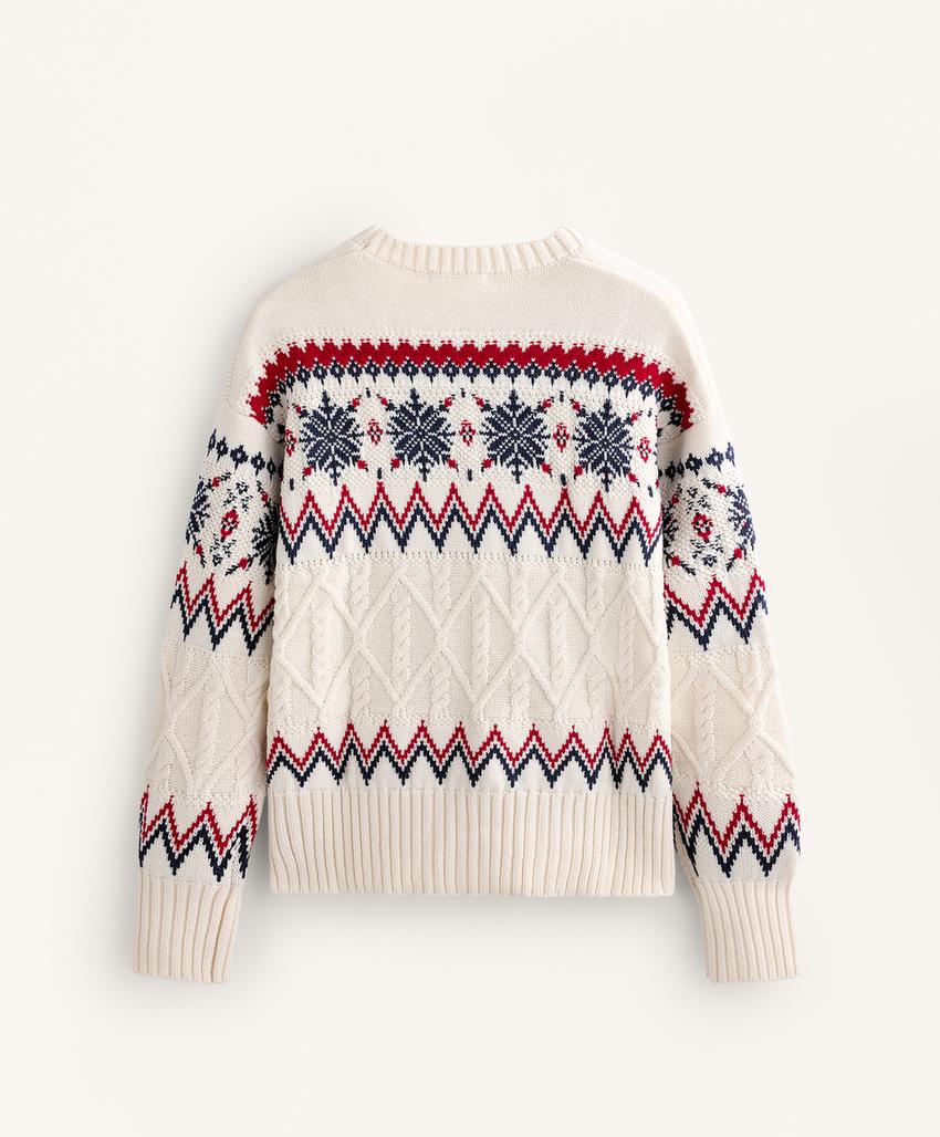 Вязаный свитер Jacquard «Снежинки»