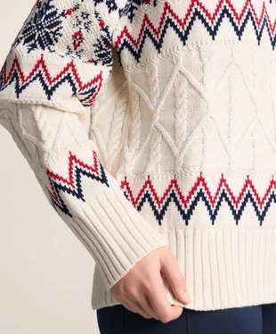 Вязаный свитер JACQUARD «снежинки»- Заказать в России