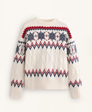 Вязаный свитер JACQUARD «снежинки»- Заказать в России