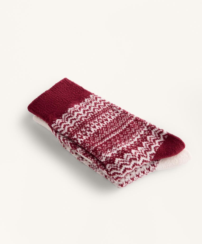 2 пары классических носков с жаккардовым узором