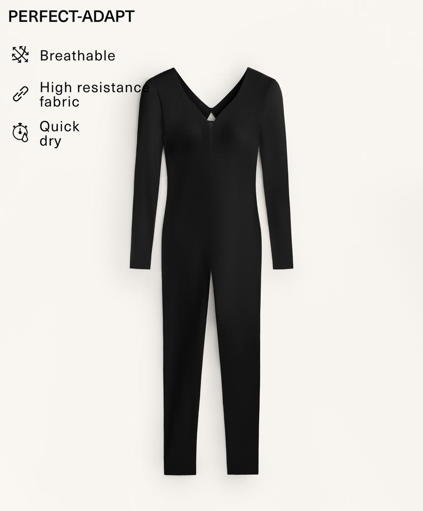 Длинный комбинезон Perfect-adapt с сетчатыми вставками