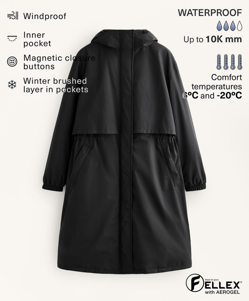 Длинная утепленная непромокаемая куртка 10k FELLEX® с AEROGEL