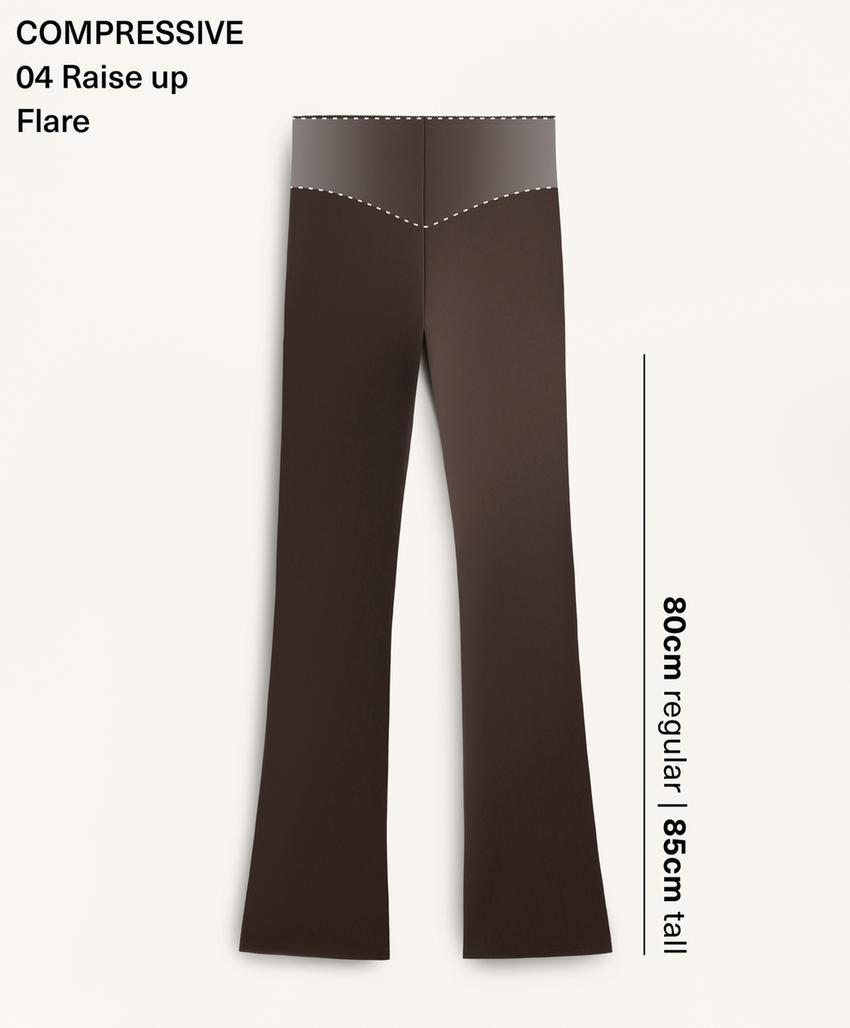 Брюки клеш Compressive с завышенной талией и эффектом пуш-ап