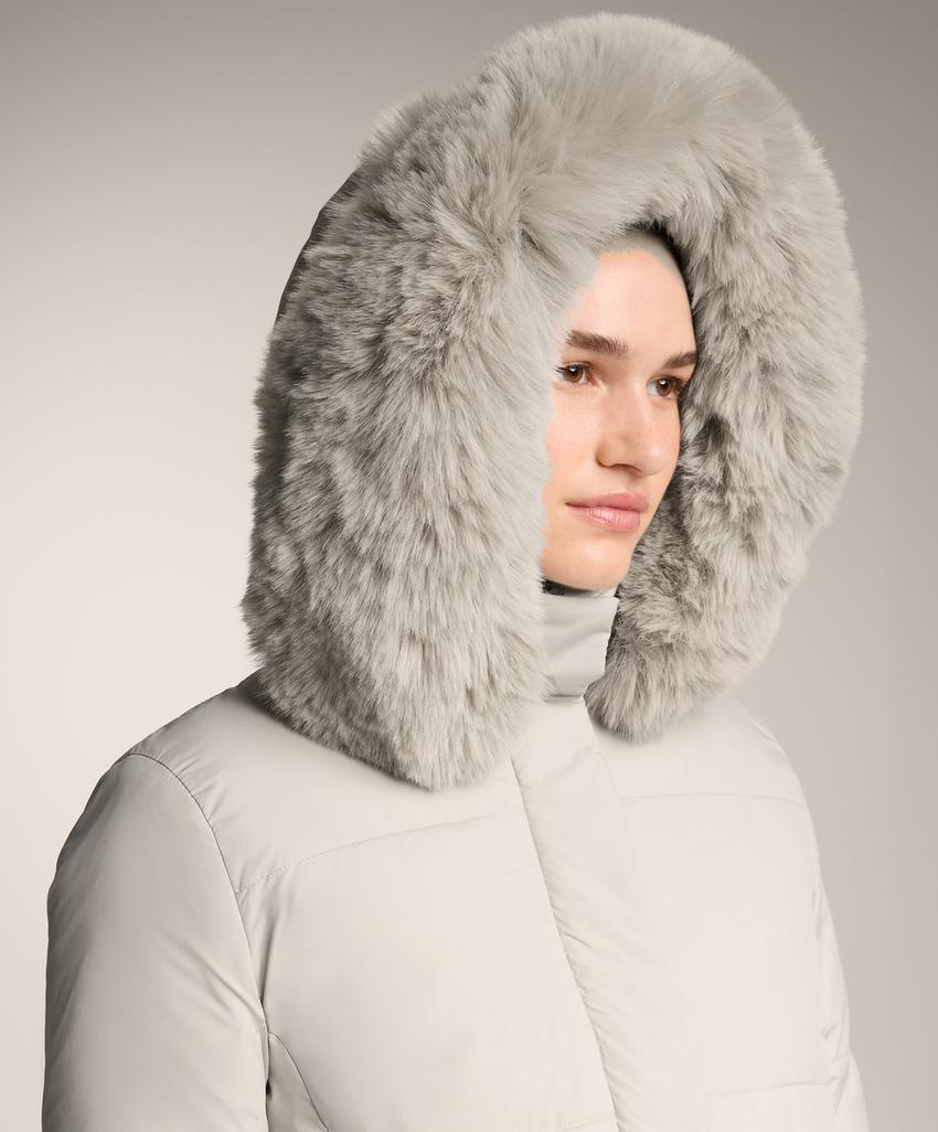 Водоотталкивающая утепленная куртка миди Primaloft®