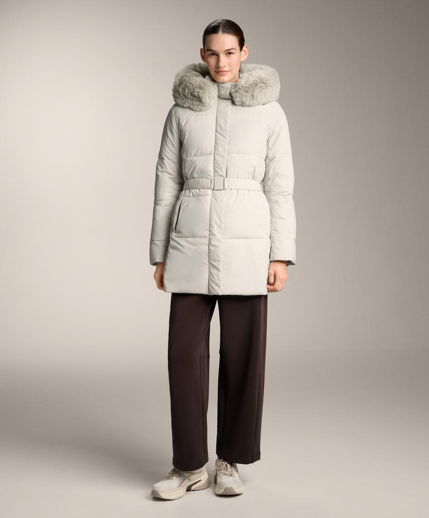 Водоотталкивающая утепленная куртка миди Primaloft®