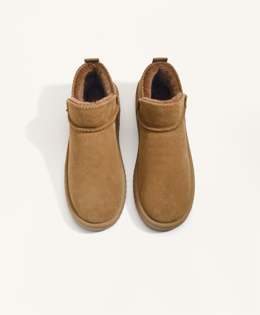 Кожаные ботильоны