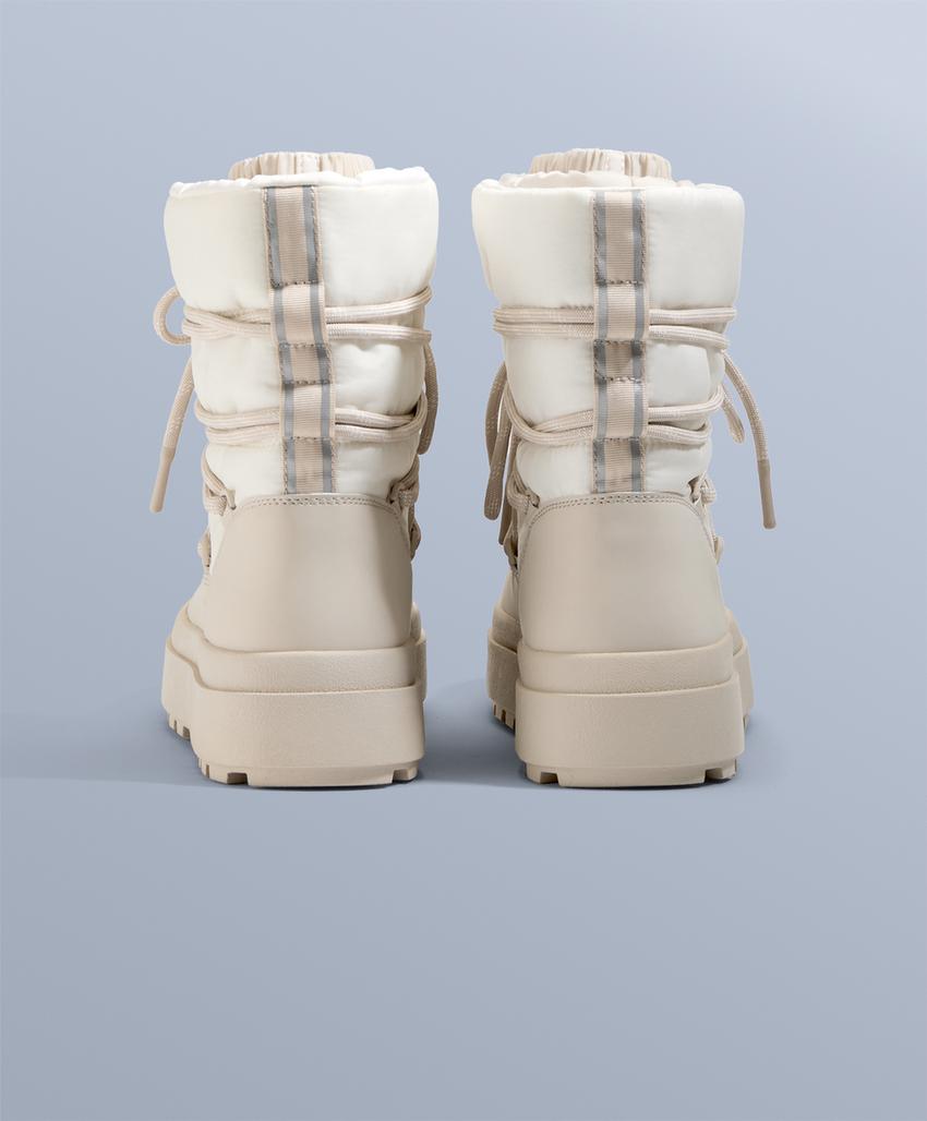 Комбинированные ботинки со шнуровкой