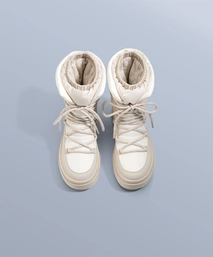 Комбинированные ботинки со шнуровкой- Заказать в России