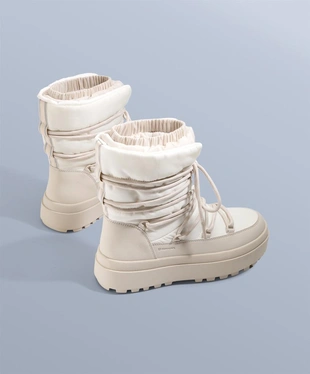 Комбинированные ботинки со шнуровкой- Заказать в России