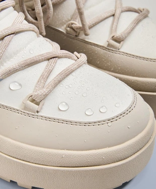 Комбинированные ботинки со шнуровкой- Заказать в России