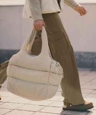 Стеганая сумка-шопер- Заказать в России