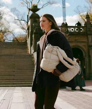 Стеганая сумка-шопер- Заказать в России