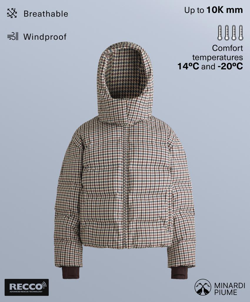 Утепленная куртка с принтом Down от Minardi Piume Company SKI 10 000 мм