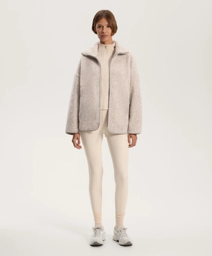 Куртка оверсайз из искусственной овчины- Заказать в России