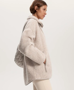 Куртка оверсайз из искусственной овчины- Заказать в России