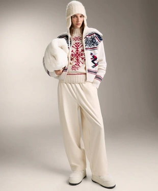 Вязаный кардиган с жаккардовым узором «лыжи»- Заказать в России