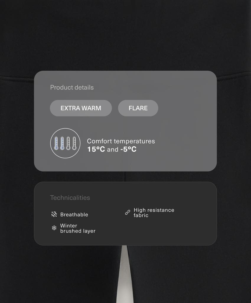 Flare extra Warm seamless super high rise trousers