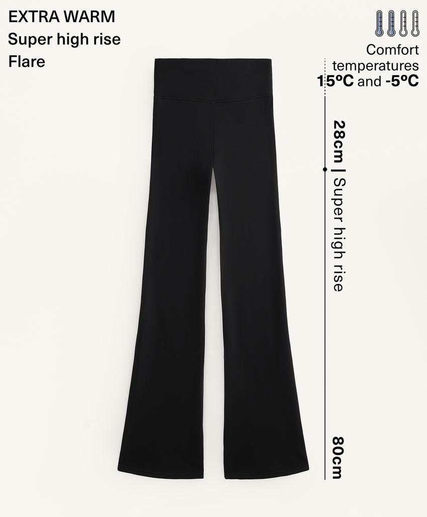 Flare extra Warm seamless super high rise trousers