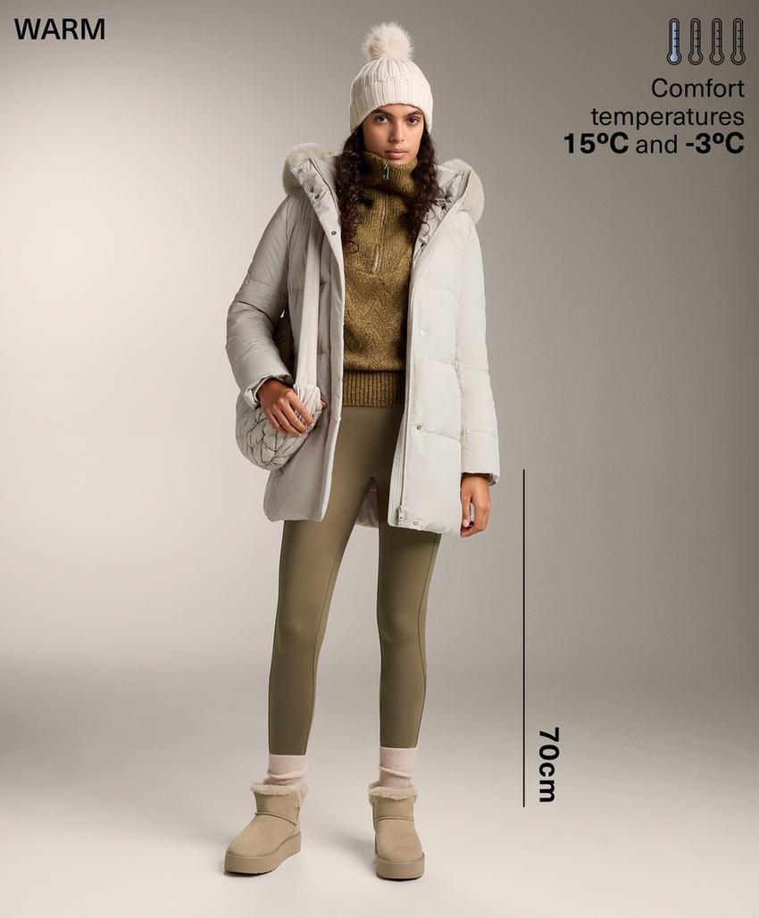 Легинсы длиной до щиколотки Warm с карманами и высокой посадкой, 70 см