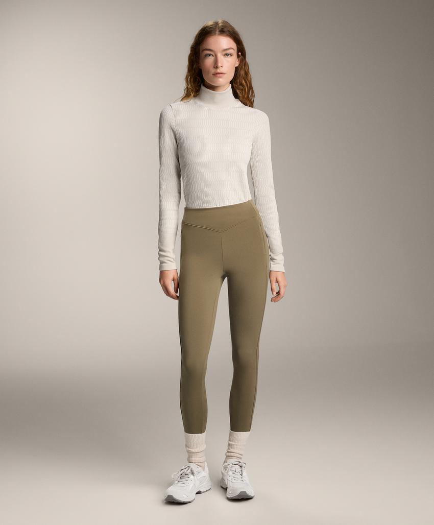 Легинсы длиной до щиколотки Warm с карманами и высокой посадкой, 70 см