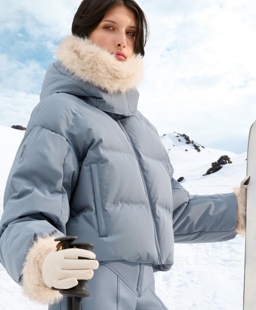 Легкая укороченная куртка с 80% пуха и 20% пера MINARDI PIUME SKI, водостойкая